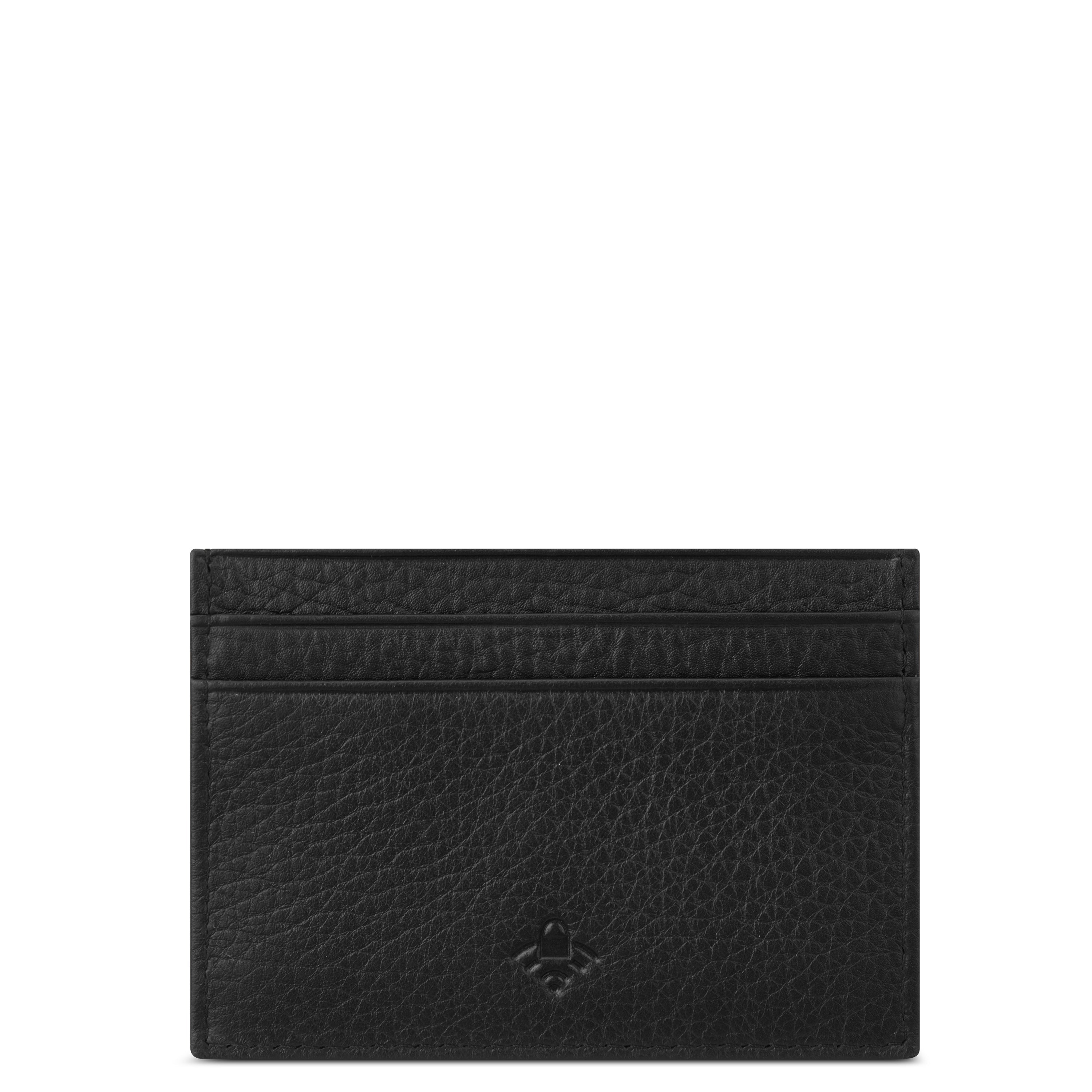LE CUIR GRAINE| Porte-Cartes NOIR