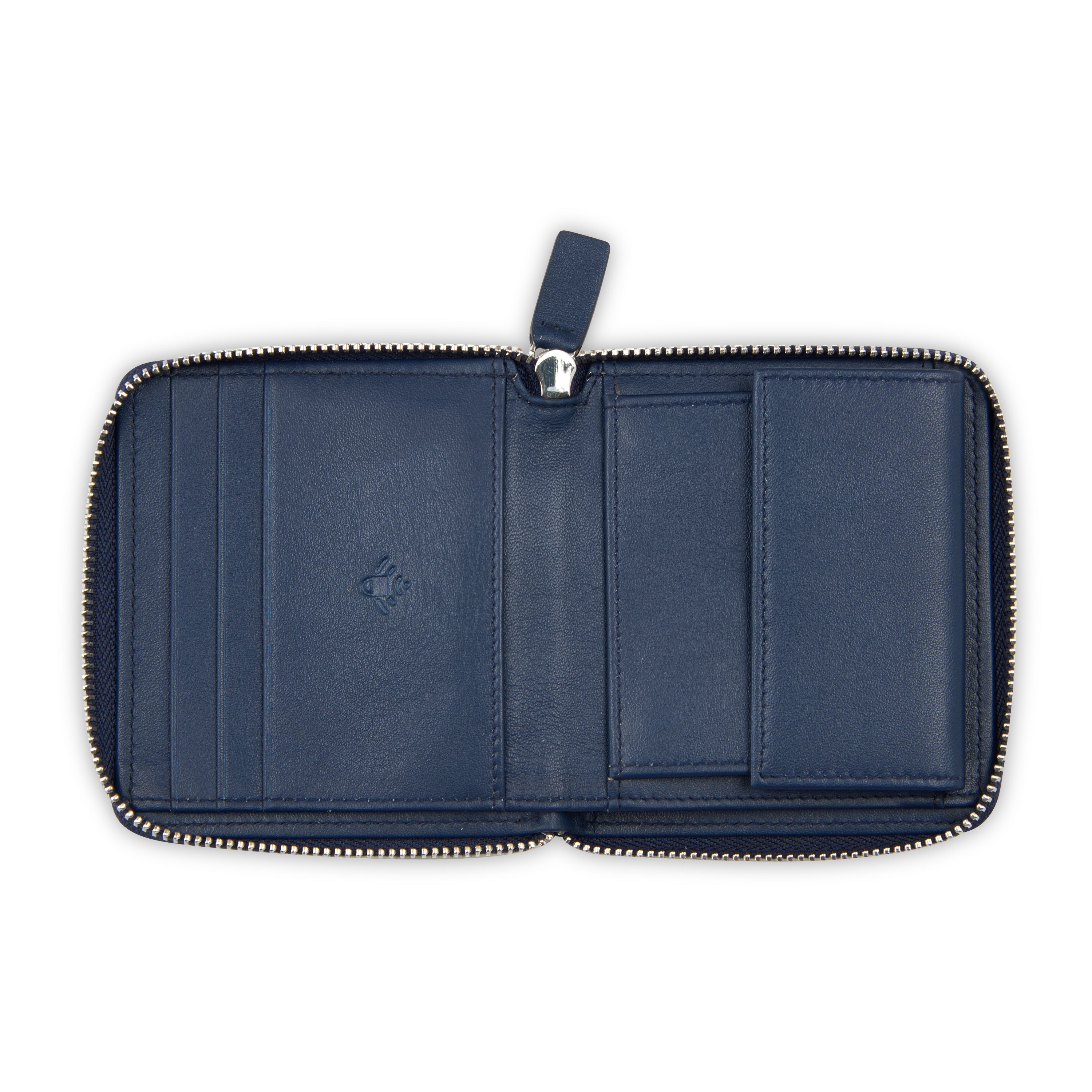 LE CUIR LISSE| Portefeuille BLEU MARINE