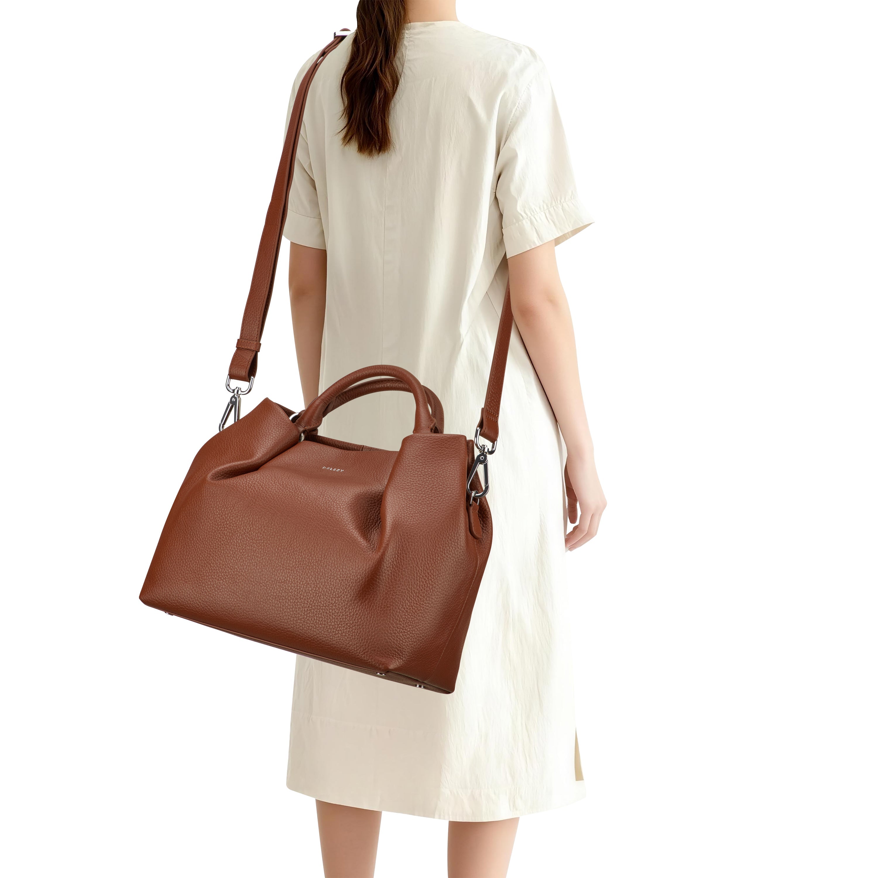 LE CUIR GRAINE| Sac à Main COGNAC