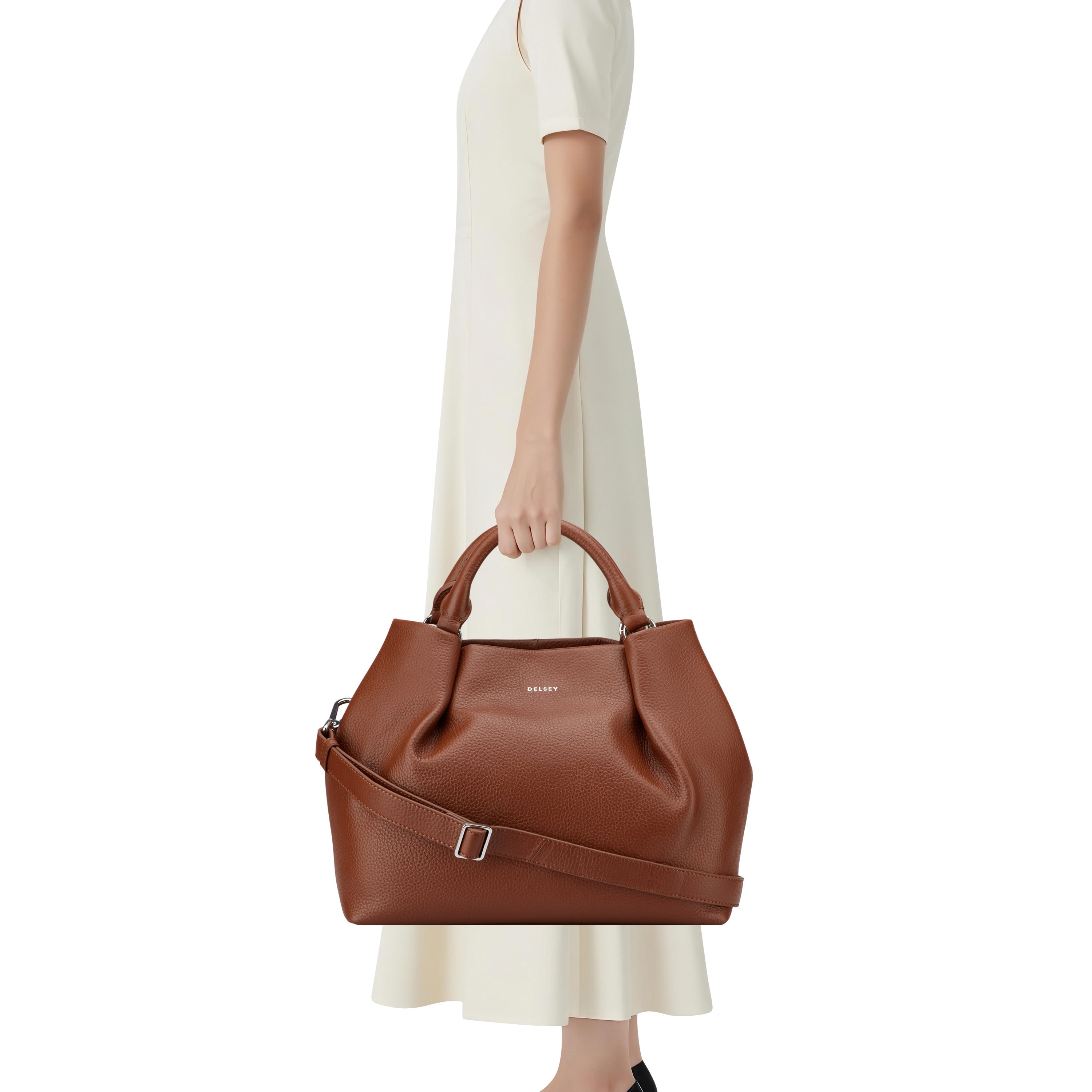 LE CUIR GRAINE| Sac à Main COGNAC