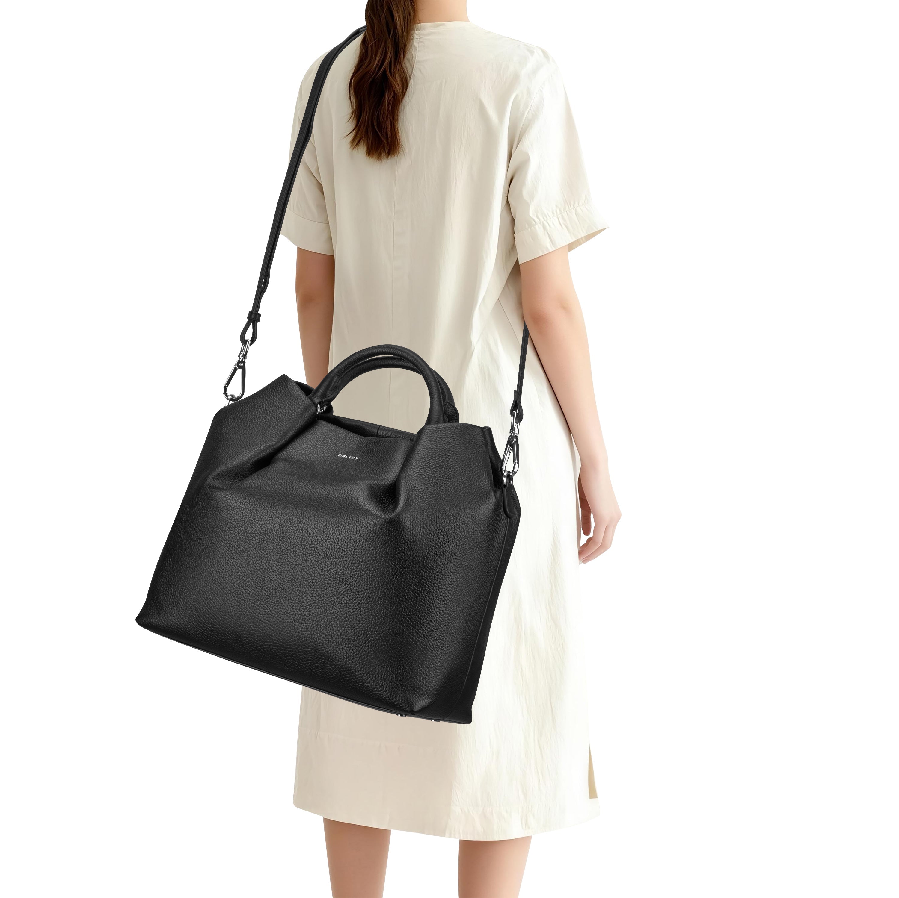LE CUIR GRAINE| Sac à Main NOIR