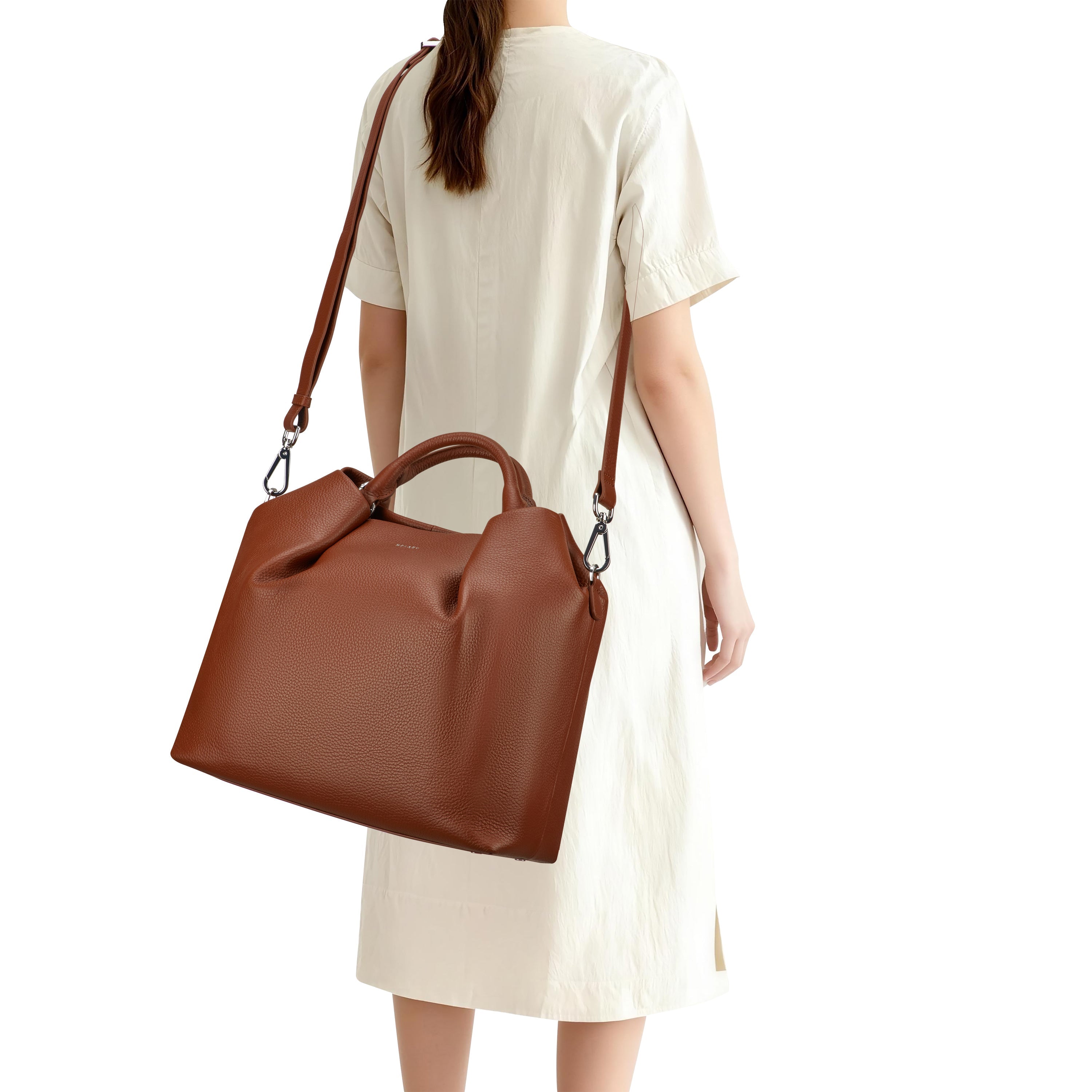 LE CUIR GRAINE| Sac à Main COGNAC