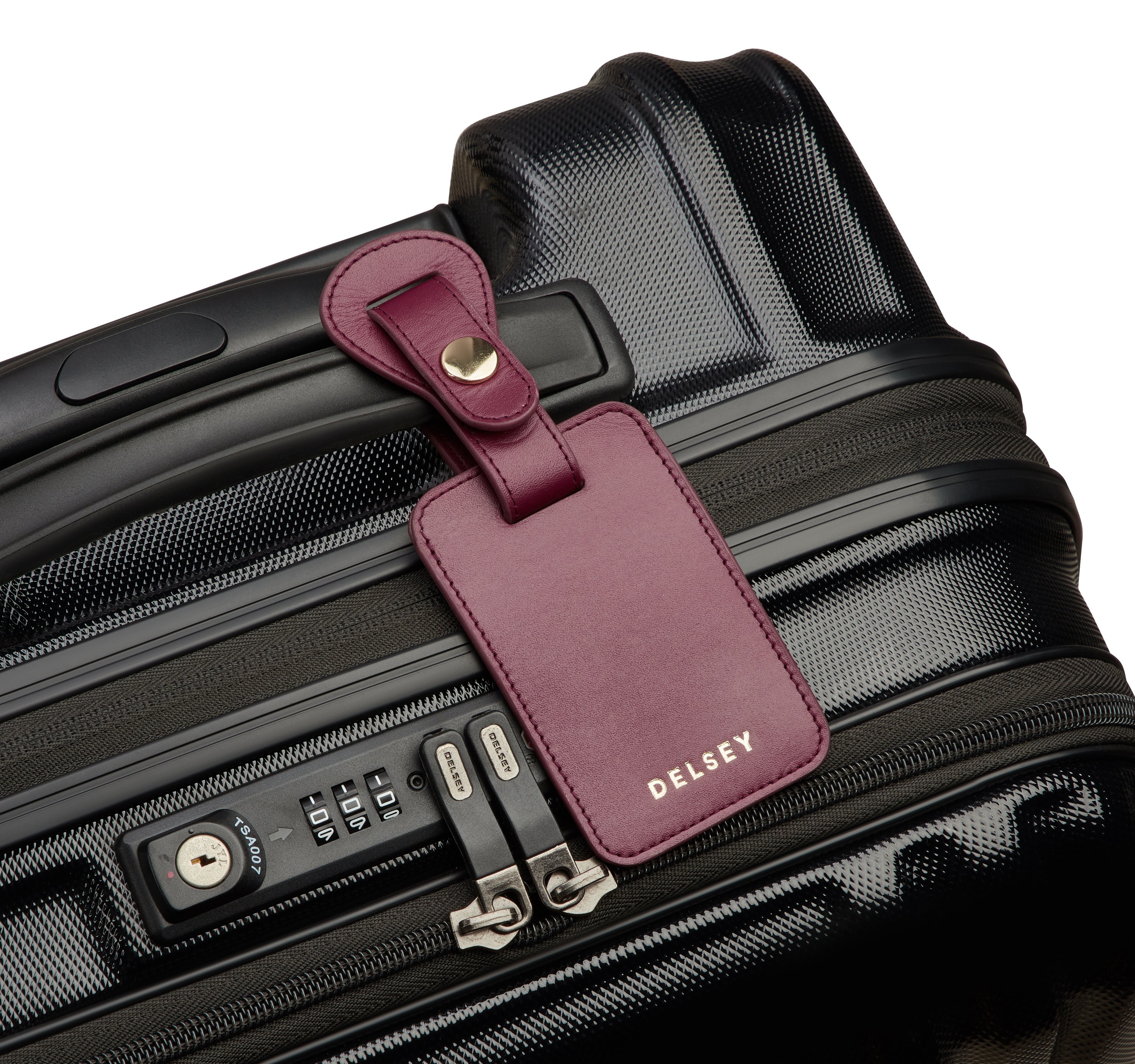 LE CUIR LISSE| Luggage Tag BURGUNDY