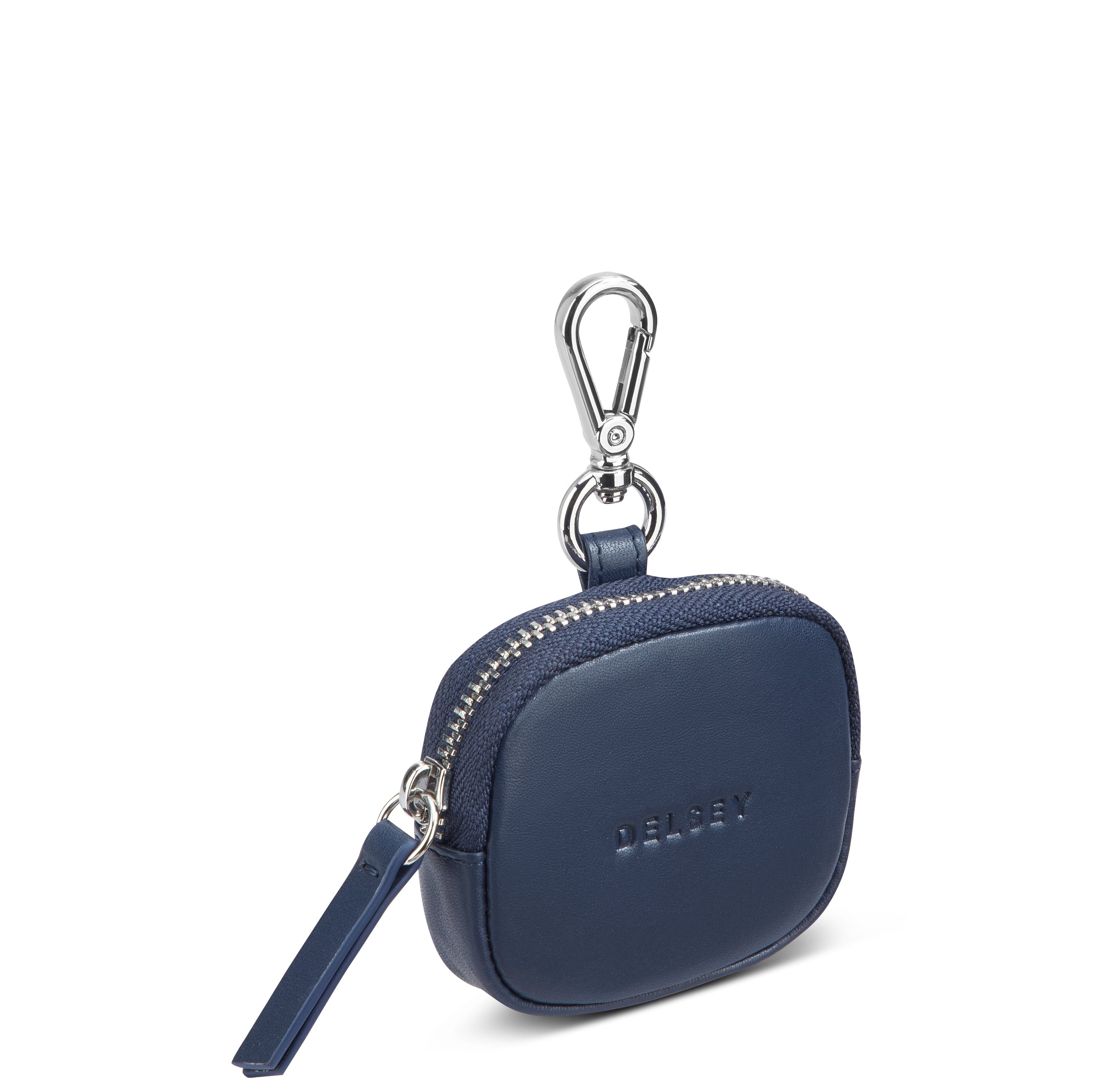 LE CUIR LISSE| Etui Écouteurs BLEU MARINE