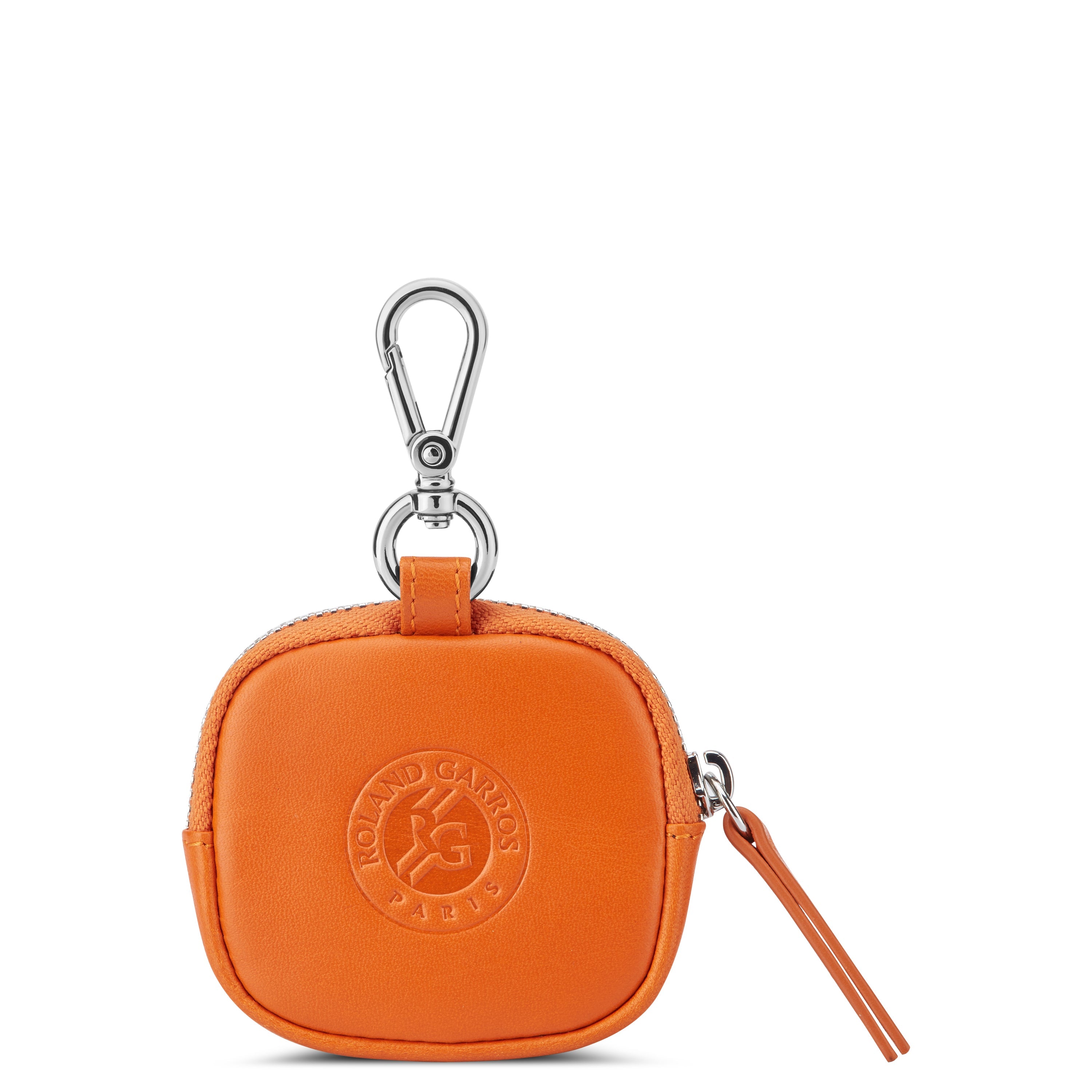 LE CUIR LISSE| Etui Écouteurs ORANGE