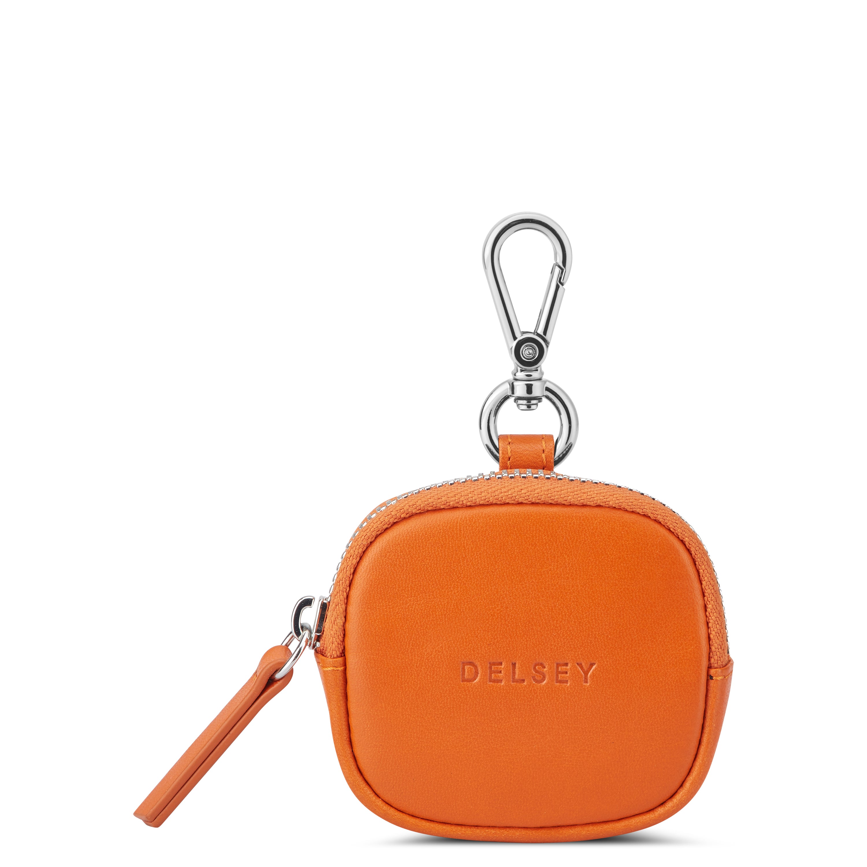 LE CUIR LISSE| Etui Écouteurs ORANGE