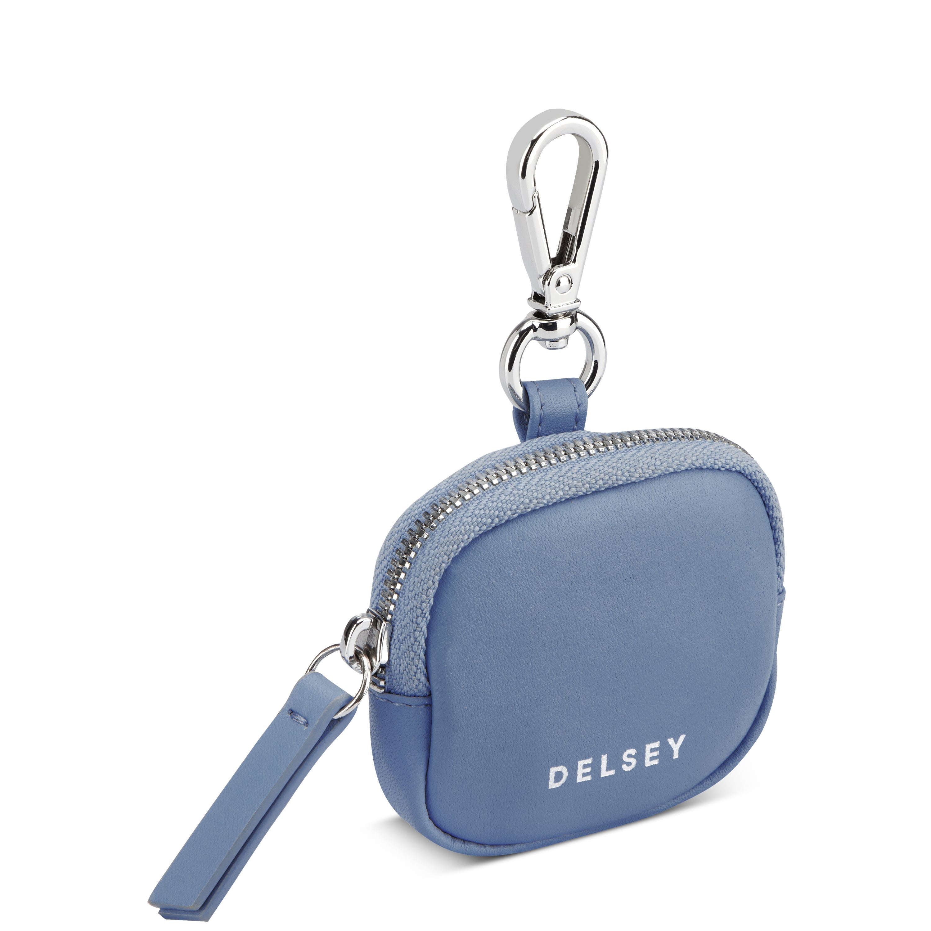 LE CUIR LISSE| Etui Écouteurs BLEU CIEL