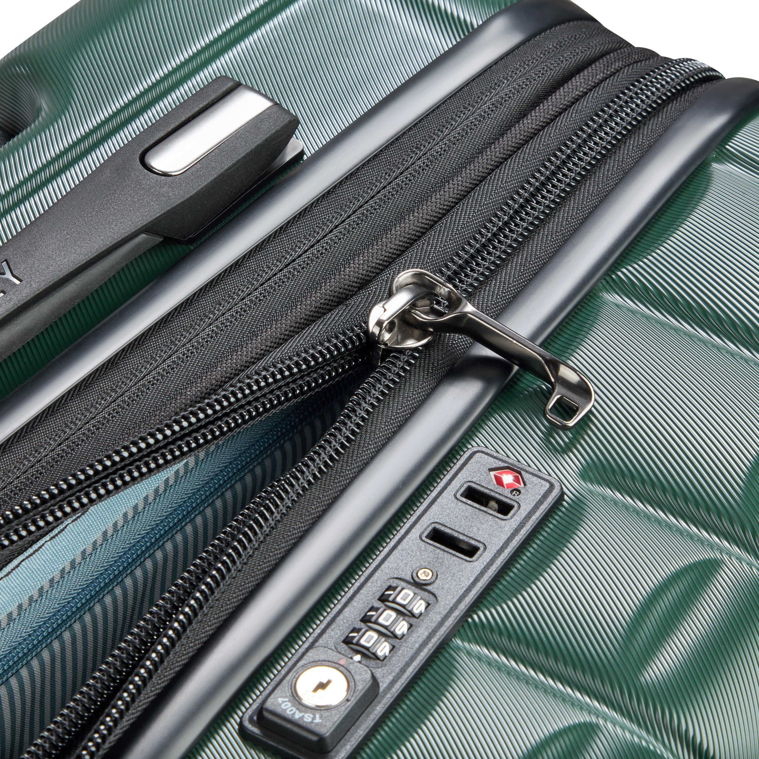 LONGITUDE| Expandable Large Suitcase Check-In 76 CM GREEN