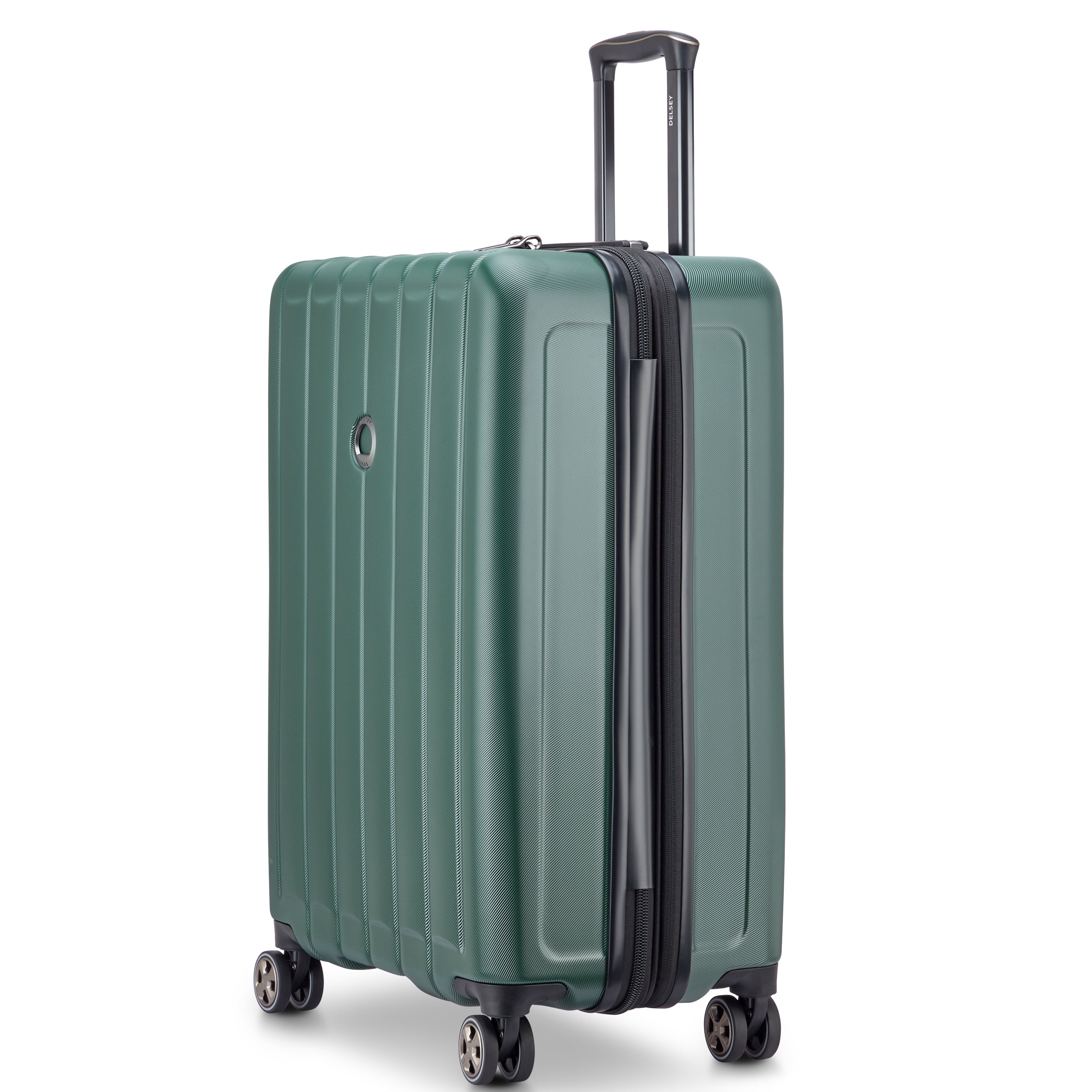 LONGITUDE| Expandable Large Suitcase Check-In 76 CM GREEN