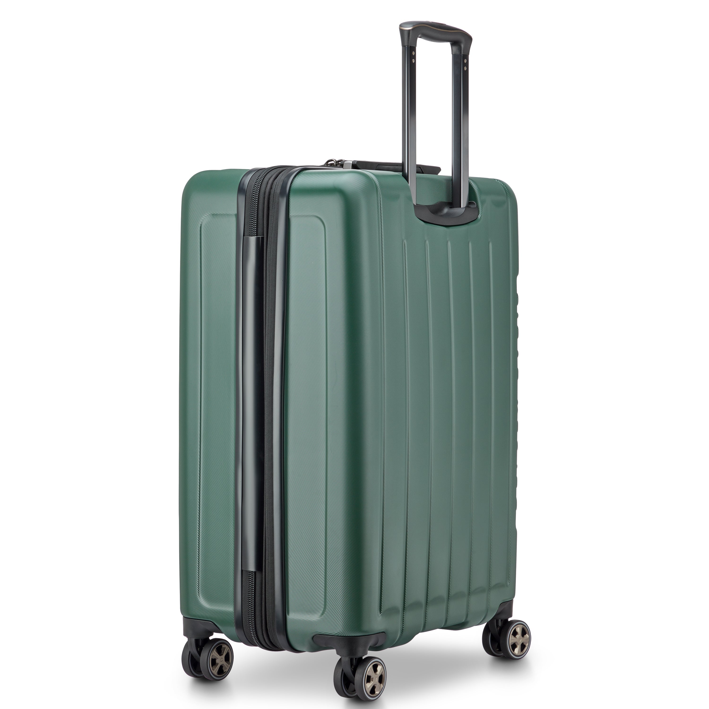 LONGITUDE| Expandable Large Suitcase Check-In 76 CM GREEN