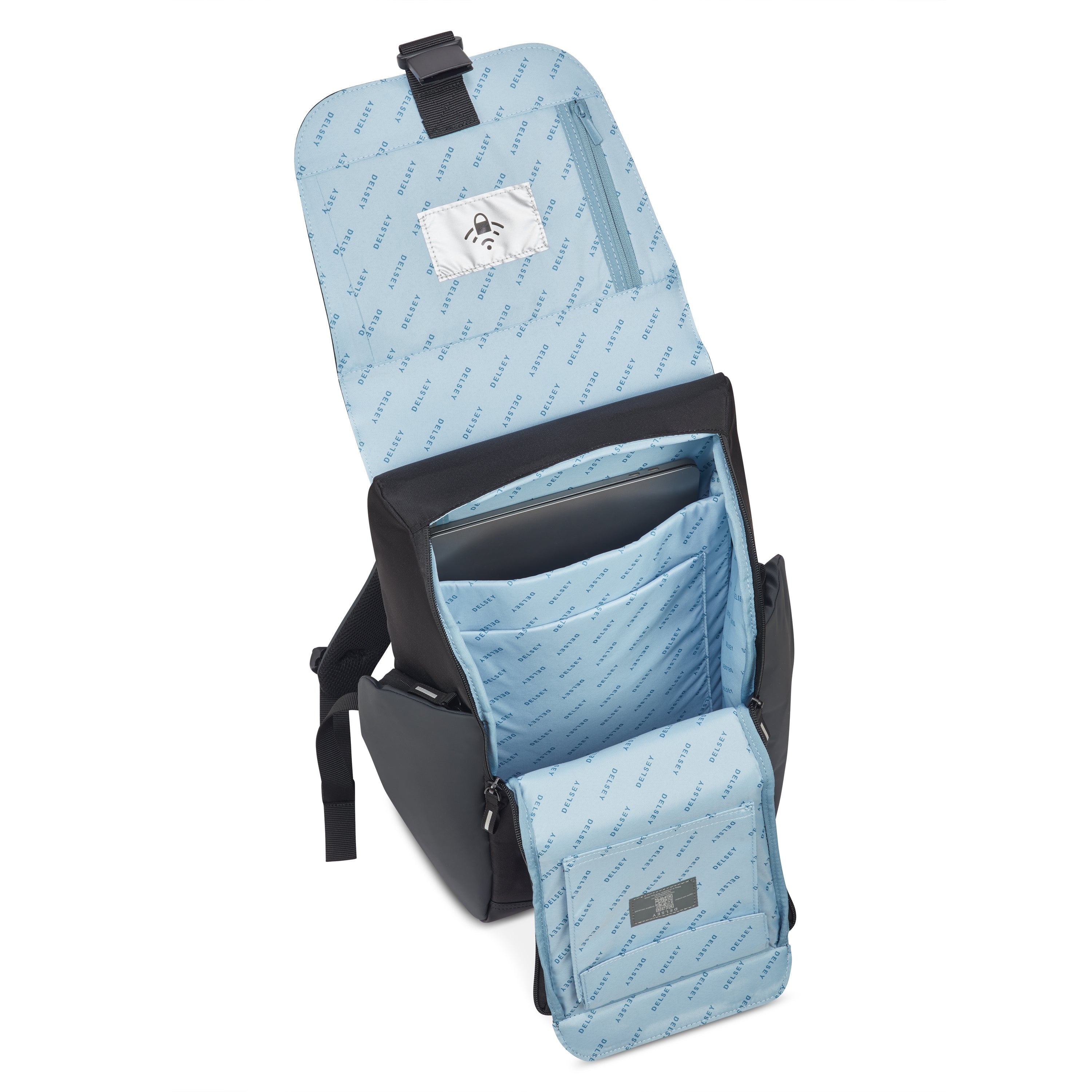SECURFLAP | Flap-Top Backpack 22 L BLACK