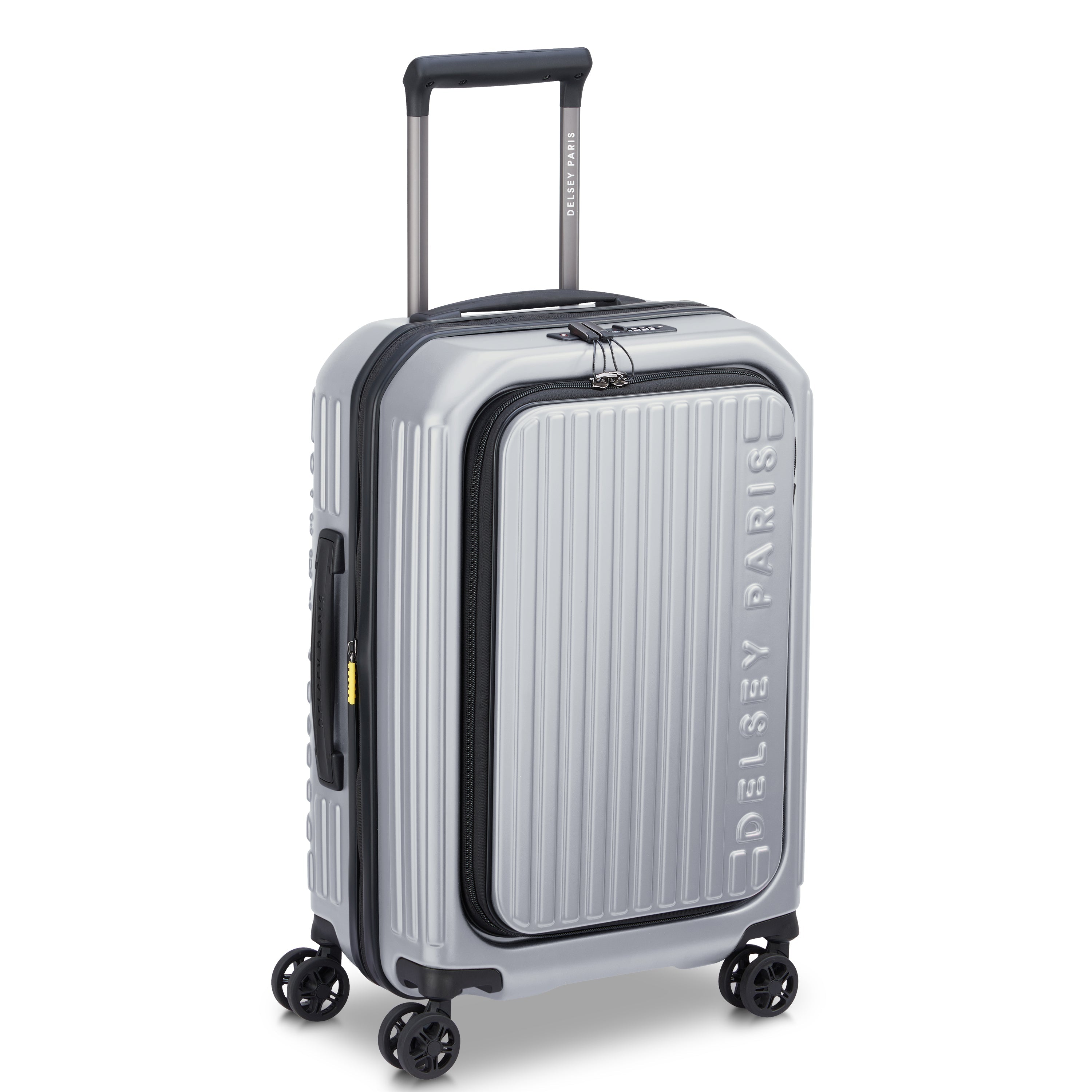 SECURITIME ZIP | Valise Cabine Extensible 55 CM ARGENT