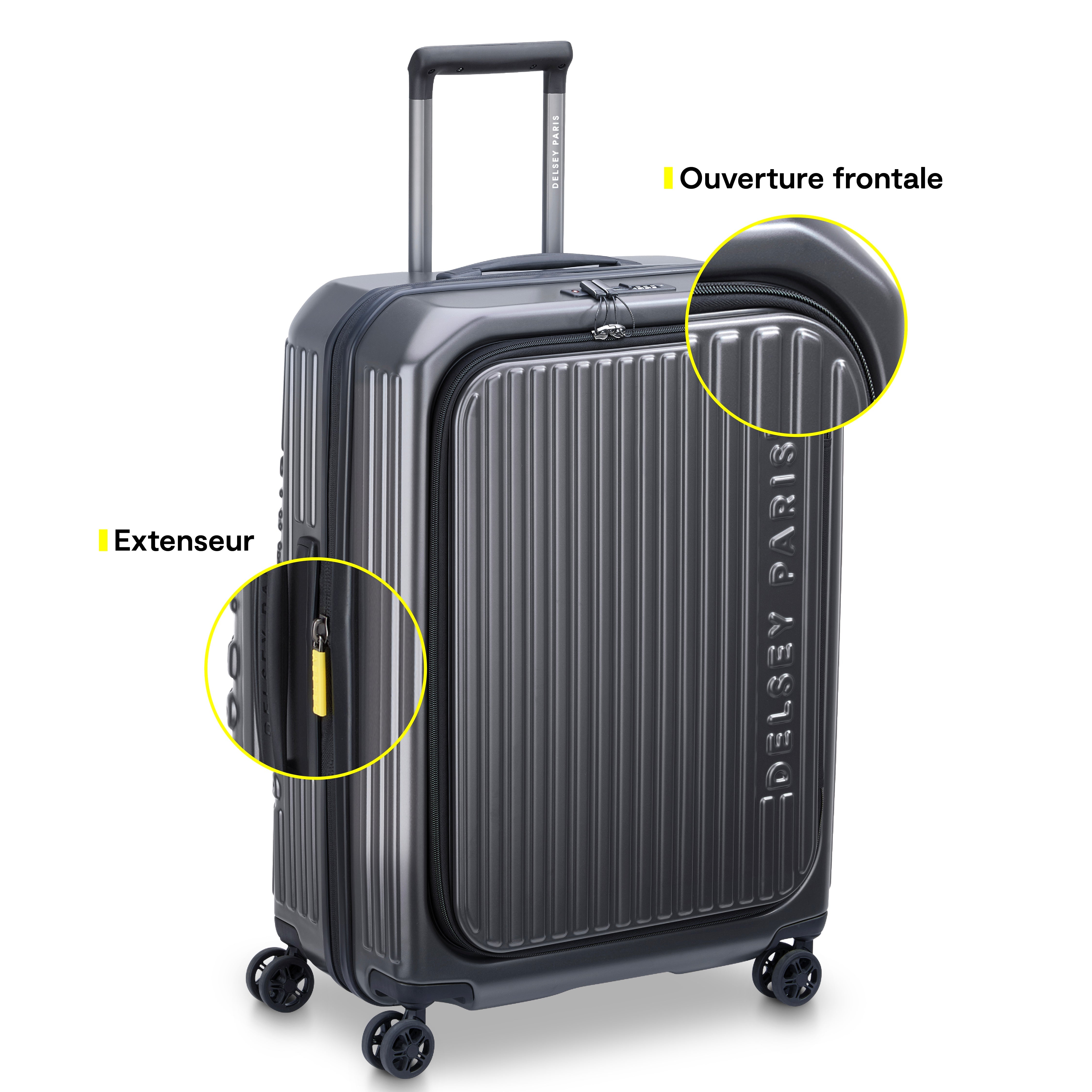 SECURITIME ZIP| Suitcase Check-In Expandable 65.5 CM ANTHRACITE