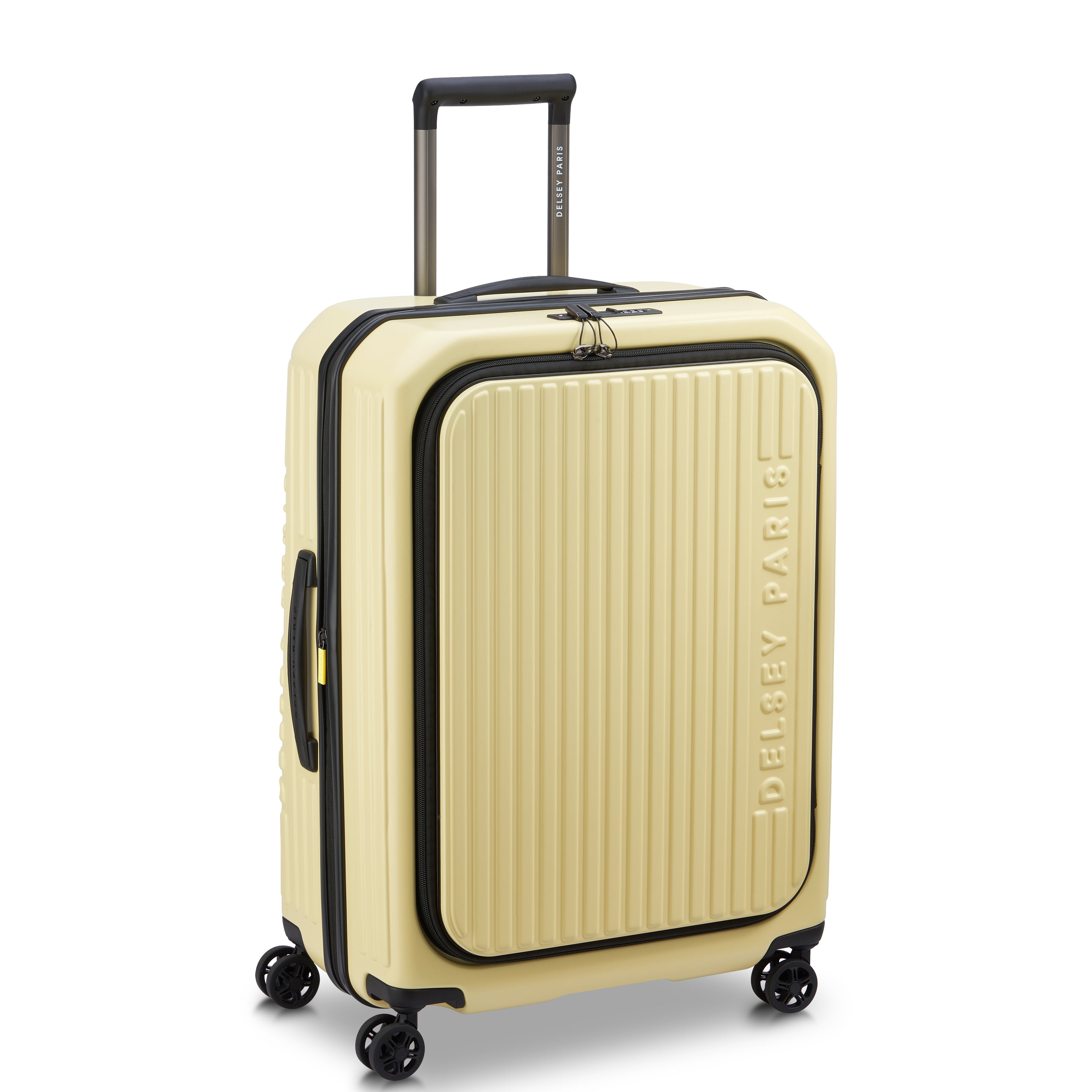 SECURITIME ZIP| Suitcase Check-In Expandable 65.5 CM PALE YELLOW
