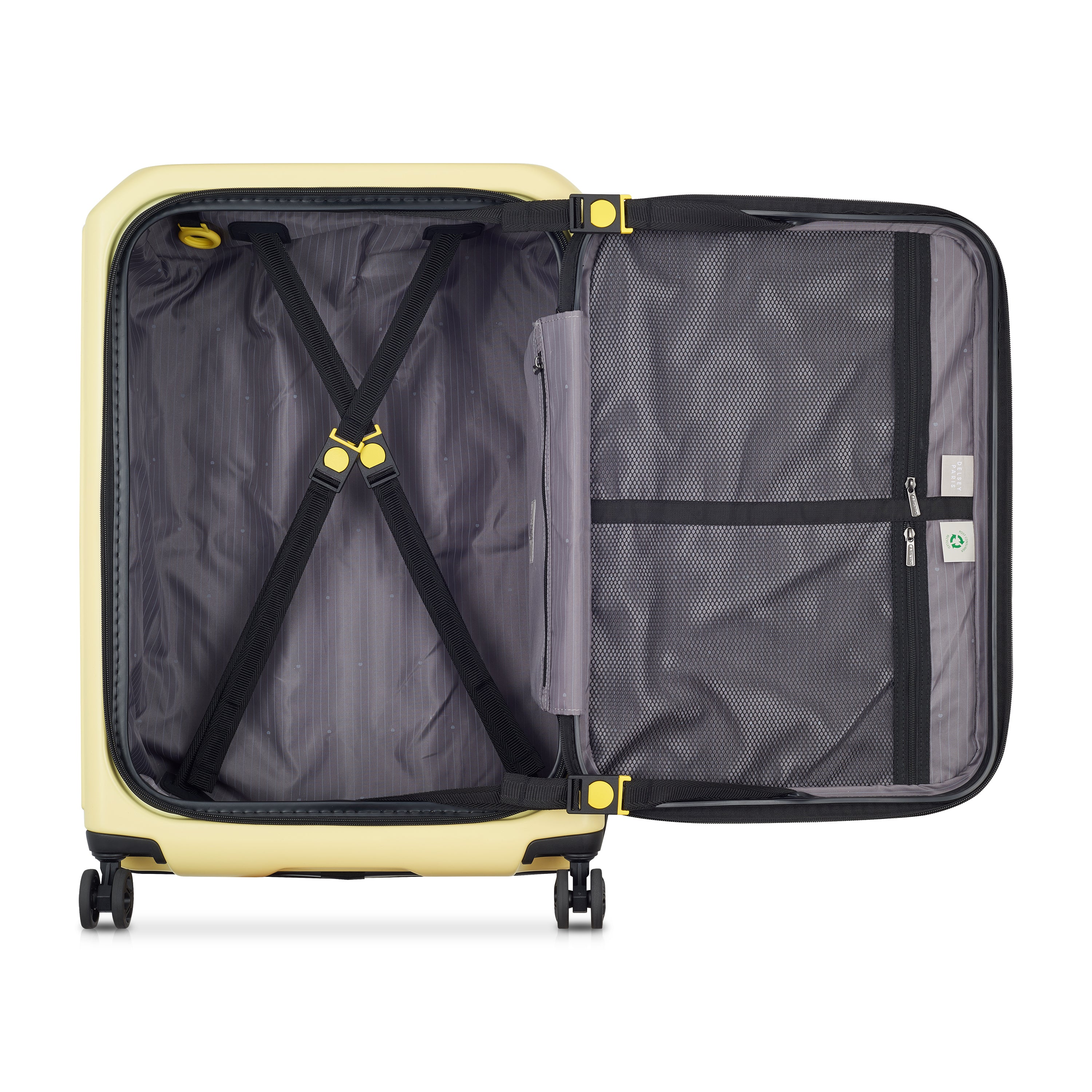 SECURITIME ZIP| Suitcase Check-In Expandable 65.5 CM PALE YELLOW