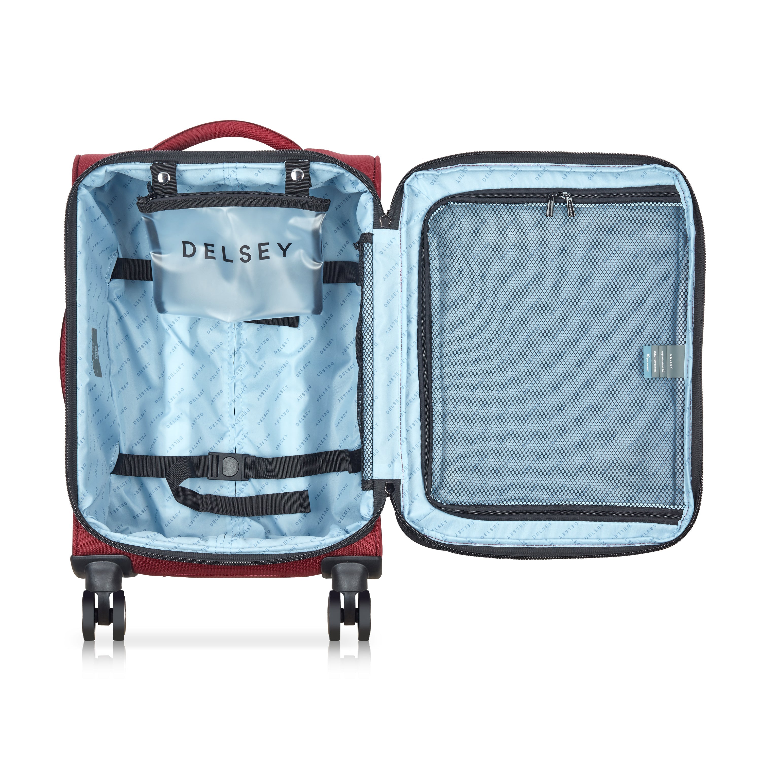 SHADOW DLX| Expandable Cabin Suitcase 55 CM BURGUNDY