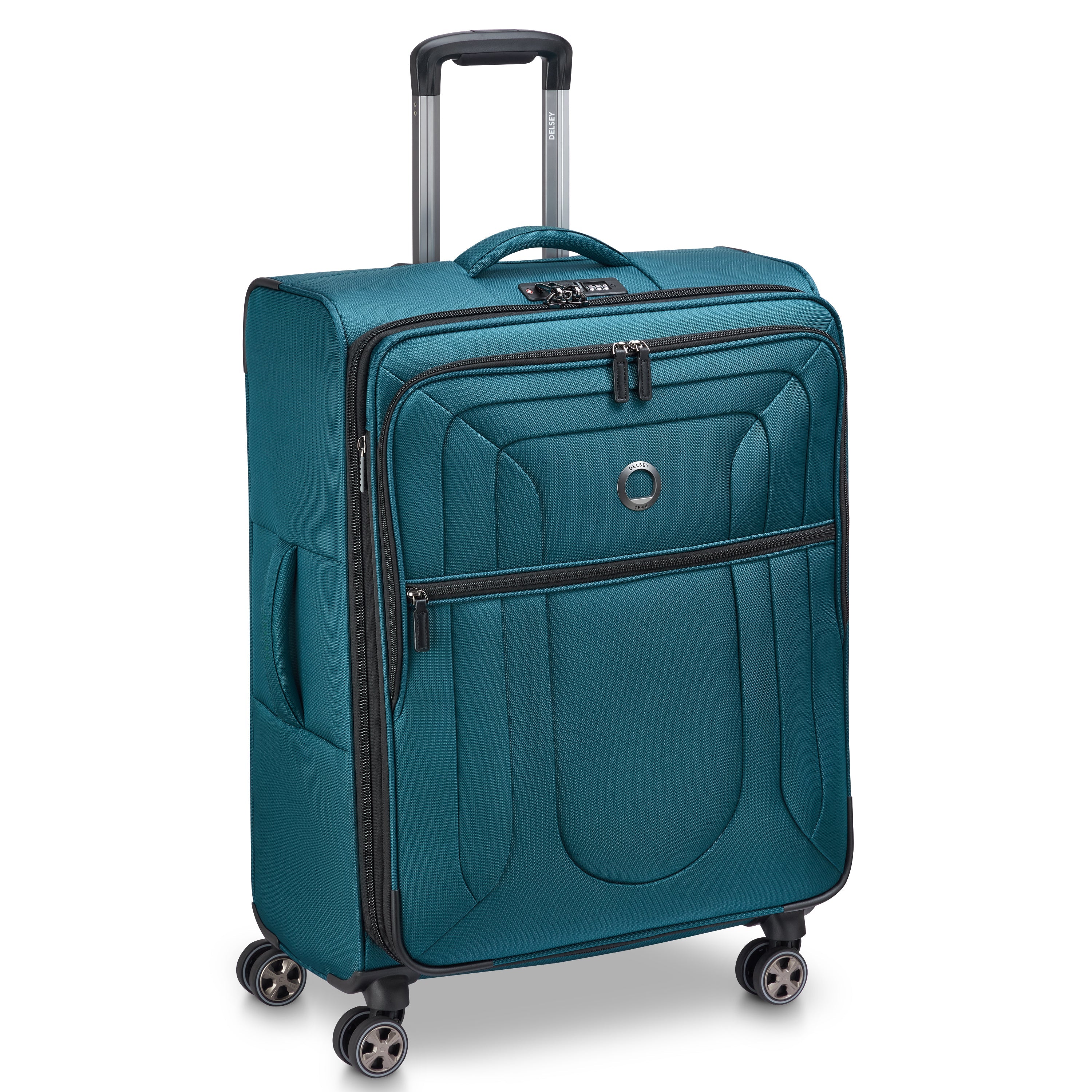 SHADOW DLX| Expandable Medium Suitcase Check-In 70 CM TEAL BLUE