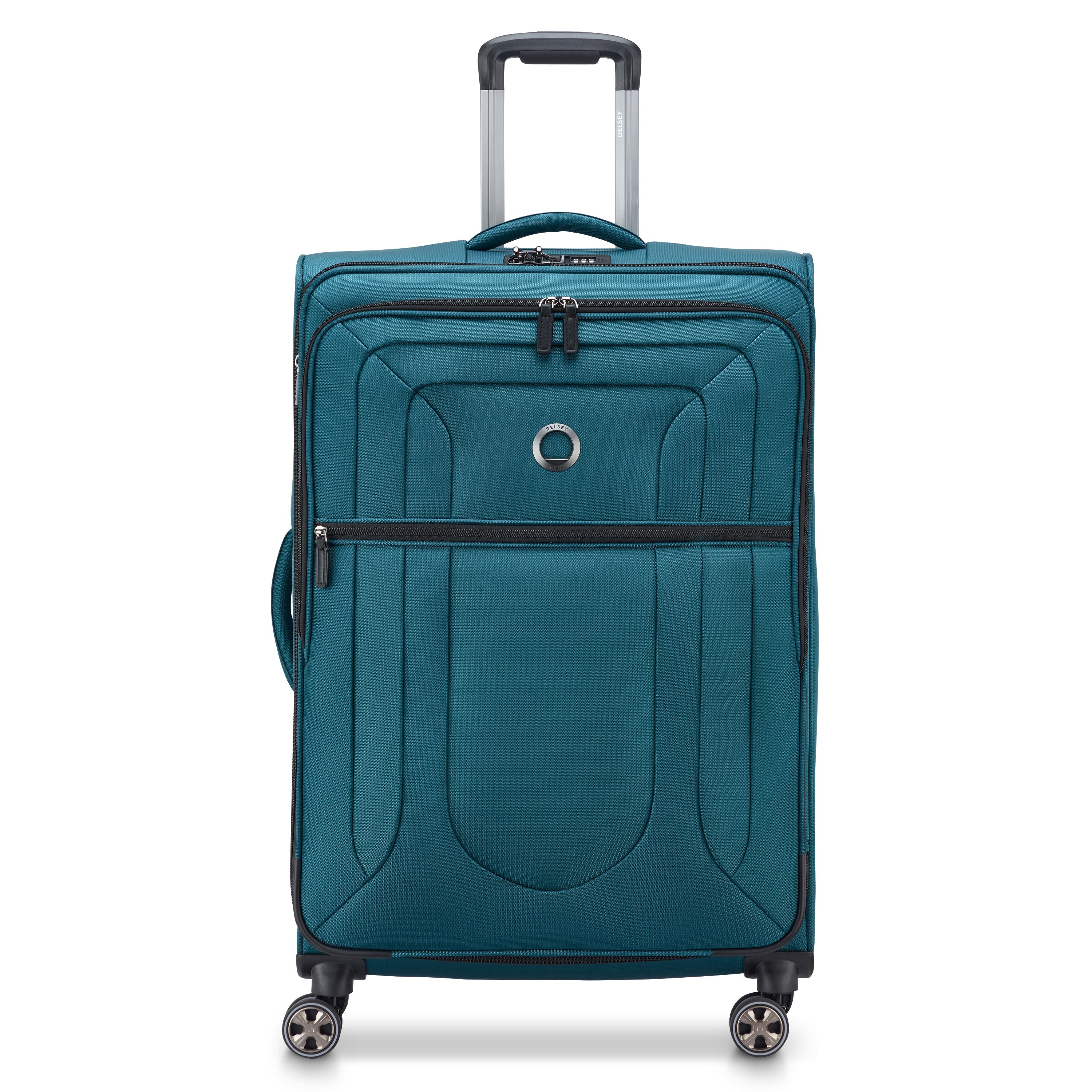 SHADOW DLX| Expandable Large Suitcase Check-In 76 CM TEAL BLUE