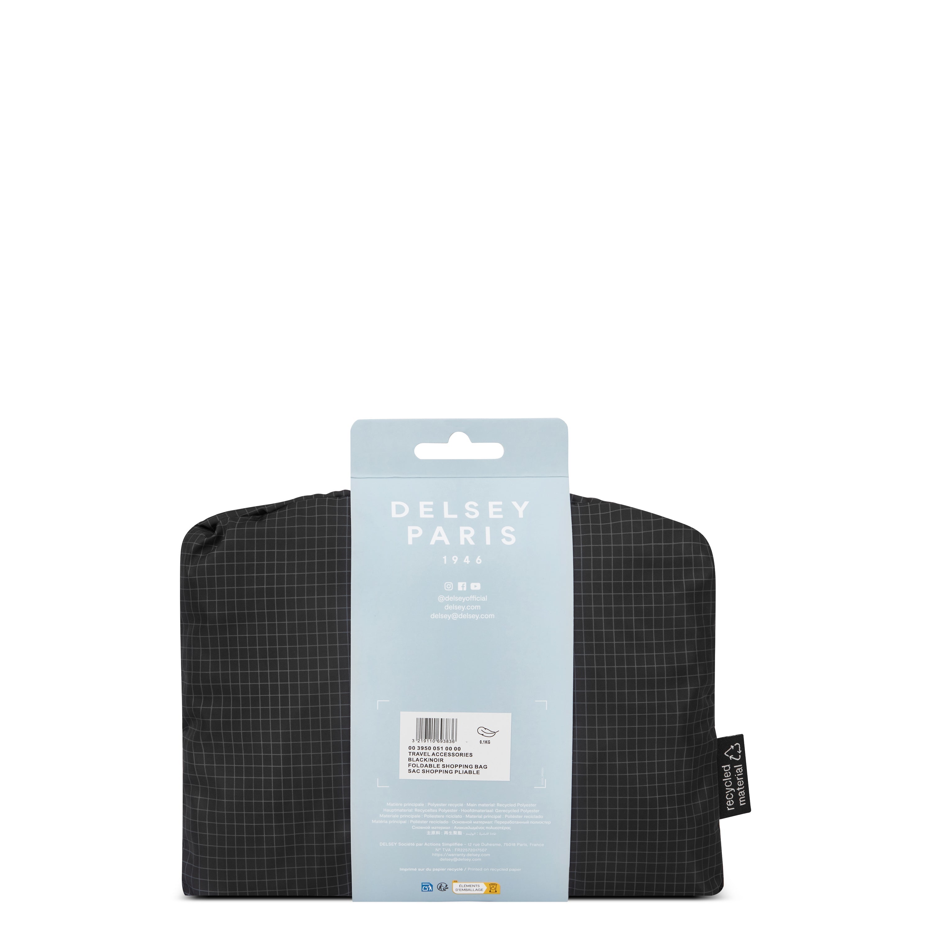 TRAVEL ACCESSORIES| Foldable Bag 44 CM BLACK